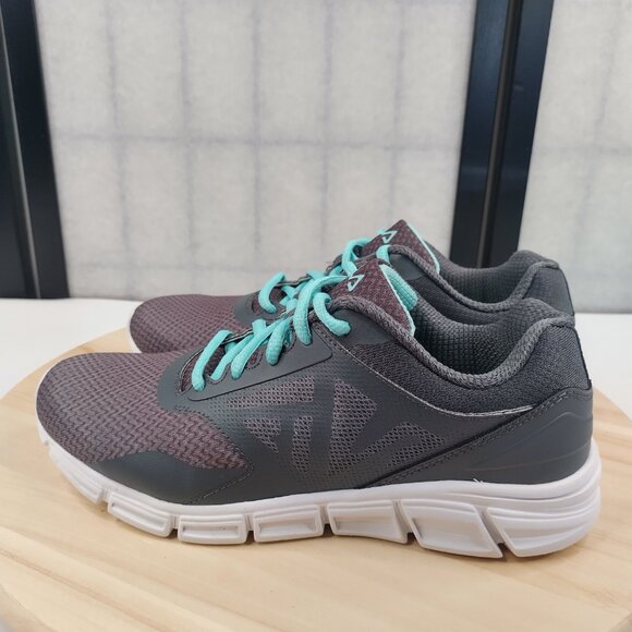 Fila Gray & Teal Comfort Running Athletic Sneakers Shoes Women US 8.5 - Picture 6 of 14